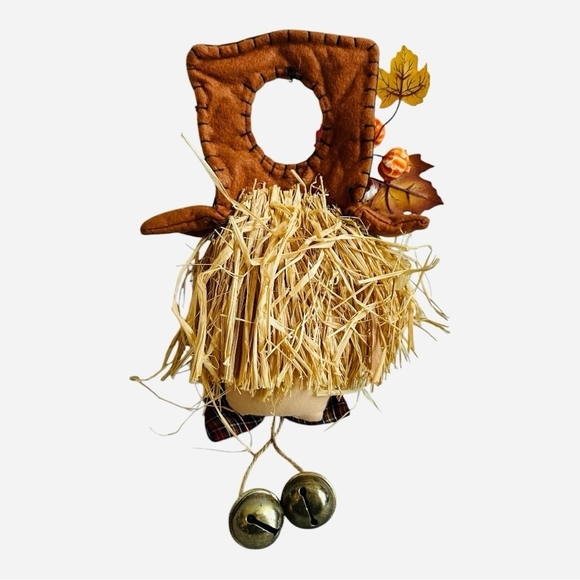 VNTG Scarecrow Hanging Decoration Northlight Fall Harvest Wreath Doorknob Hanger - Picture 5 of 5